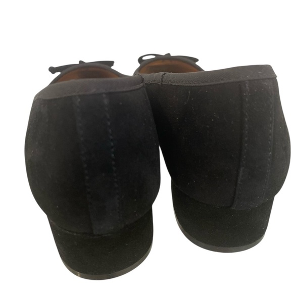 Talbots Womens Sueded Leather Block Heel Black Pumps - Picture 4 of 8